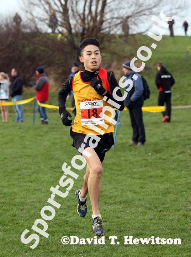 Under-15 boys winner North Eastern Cross Country, Champs., Temple Park, South Shields. Photo: David T. Hewitson/Sports for All Pics
